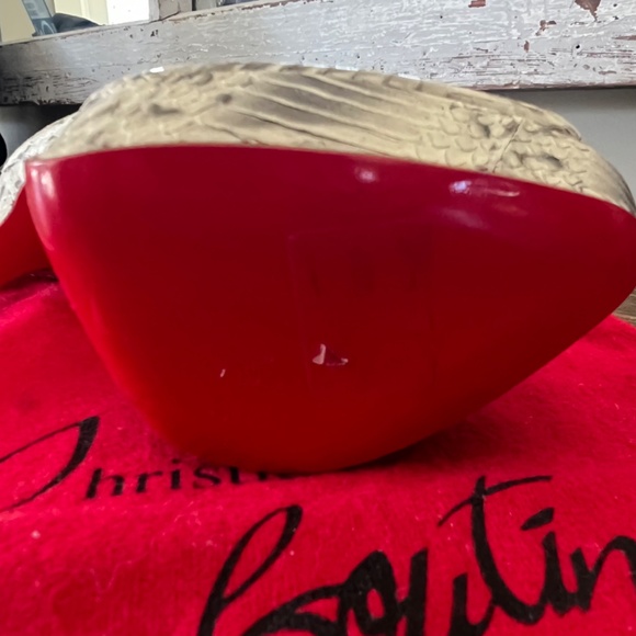 Christian Louboutin Peep Toe Platform Pump -Grey Snakeskin - Picture 15 of 17